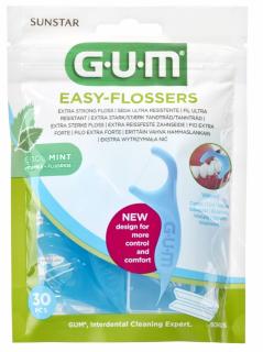 Gum Easy Flosser šablička s mentolovou niťou 30 ks