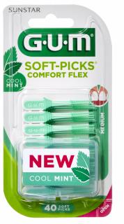 Gum Soft Picks comfort flex medzizubné špáradlo Mint 40 ks