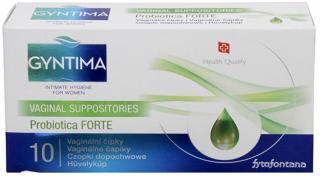Gyntima Probiotica Forte vaginálne čapíky 10 ks