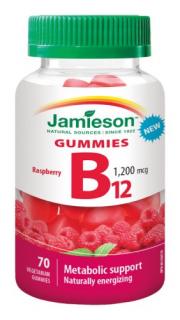 Jamieson - B12 Gummies Malina 1200 mcg 70 želé pastiliek