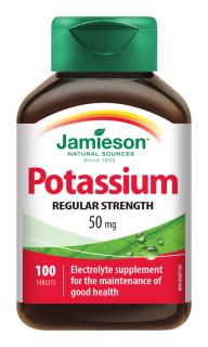 Jamieson Draslík Potassium 50 mg 100 tabliet