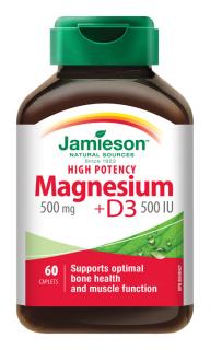 Jamieson Hořčík 500 mg s vitaminem D 500 IU 60 tabliet