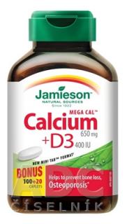 Jamieson Mega Cal Calcium 650 mg + D3 400 I.U. 120 tabliet