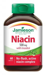 Jamieson Niacín s inozitolom 500 mg 60 kapsúl
