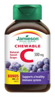 Jamieson Vitamín C 500 mg hrozno 120 tabliet