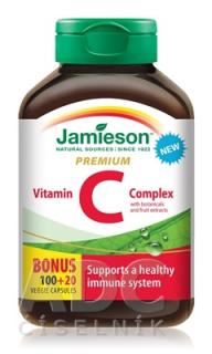 Jamieson vitamín C premium komplex s obsahom bioflavonoidov 120 kapsúl