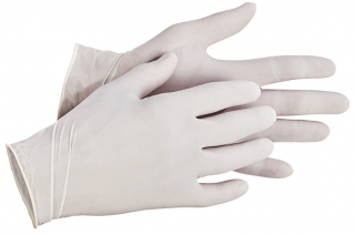 Latexové púdrované rukavice L 100 ks