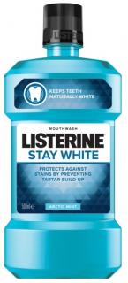 Listerine Stay White ústna voda proti zubnému povlaku 500 ml