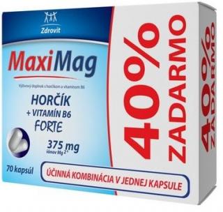 MaxiMag Horčík+Vitamín B6 kapsule 70 ks