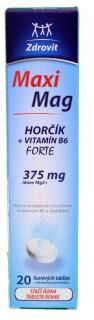 MaxiMag Horčík+Vitamín B6 šumivé tablety 20 ks