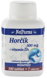 MedPharma Horčík 300 mg + Vitamín D tbl 100+7 zadarmo