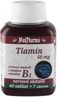 MedPharma Tiamín 50 mg (vitamín B1) tbl 60+7 zadarmo