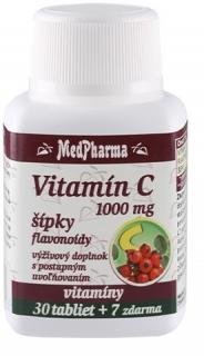 MedPharma Vitamín C 1000 mg so šípkami s postup.uvoľňovaním 37 tabliet