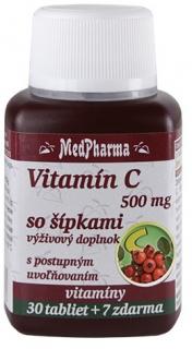MedPharma Vitamín C 500 mg so šípkami tbl 30+7 zadarmo