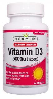 Natures Aid Vitamín D3 5000IU 60 tabliet
