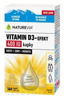 Naturevia Vitamín D3 Efekt 400 I.U. kvapky 10,8 ml