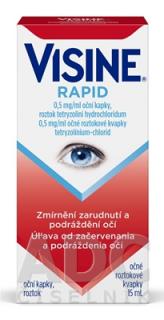 Visine Rapid 0,5 mg/ml očné roztokové kvapky int.opo.1 x 15 ml/7,5 mg