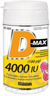 Vitabalans D-max 4000 IU 90 žuvacie tablety