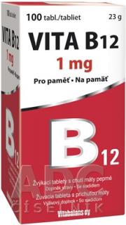 Vitabalans VITA B12 1 mg žuvacie tablety s príchuťou mäty 100 ks