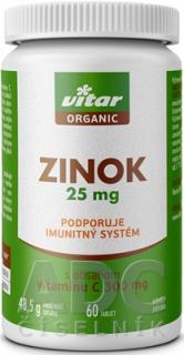 Vitar Organic Zinok tablety 60x25 mg