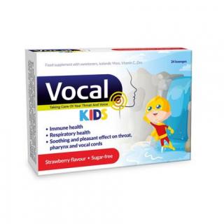 Vocal Kids měkké pastilky s příchutí Jahody 24ks