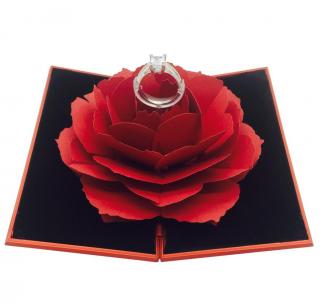 Darčeková krabička na prsteň Luxria Rose Box - Červená  + darček Prsteň zadarmo