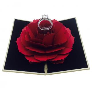 Darčeková krabička na prsteň Luxria Rose Box - Zlatá  + darček Prsteň zadarmo