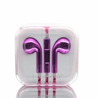 EarMax Chrome Pink - Ružové slúchadlá s mikrofónom a ovládaním hlasitosti