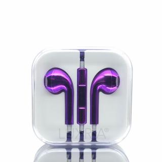 EarMax Chrome Purple - Fialové slúchadlá s mikrofónom a ovládaním hlasitosti