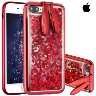 Glitter Rabbit iPhone - Red (8, 8 Plus, 7, 7 Plus, 6s Plus, 6s, 6 Plus, 6)  + ďaľší obal od nás ako darček Iphone: 6, 6s