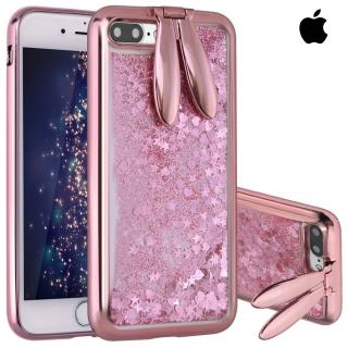 Glitter Rabbit iPhone - Rose Gold (8, 8 Plus, 7, 7 Plus, 6s Plus, 6s, 6 Plus, 6)  + ďaľší obal od nás ako darček Iphone: 6, 6s