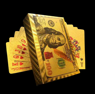 Hracie karty poker - Zlaté 100 Dollar