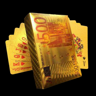 Hracie karty poker - Zlaté 500 Eur