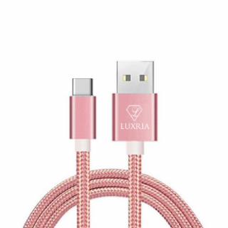 Luxria Cable Rose Gold - Vysokoodolný USB kábel (USB-C, micro-USB, iPhone) Napájanie: Micro USB