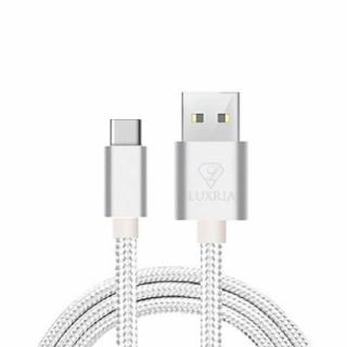 Luxria Cable Silver - Vysokoodolný USB kábel (USB-C, micro-USB, iPhone) Napájanie: Micro USB