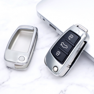 Luxria Car Key Case I - Ochranný obal pre klúče značky Audi (1) Farba: Strieborná