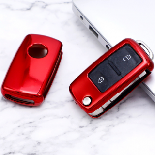 Luxria Car Key Case I - Ochranný obal pre klúče značky VW, Skoda, Seat (1) Farba: Červená