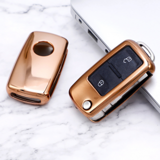 Luxria Car Key Case I - Ochranný obal pre klúče značky VW, Skoda, Seat (1) Farba: Zlatá
