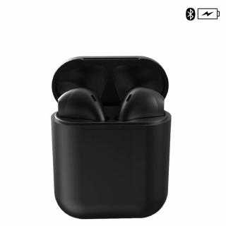 Luxria inPods 12 Matte - Bluetooth slúchadlá s nabíjacím púzdrom (8 farieb) Farba: Čierna