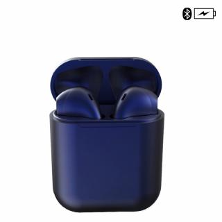 Luxria inPods 12 Matte - Bluetooth slúchadlá s nabíjacím púzdrom (8 farieb) Farba: Modrá (tmavá)