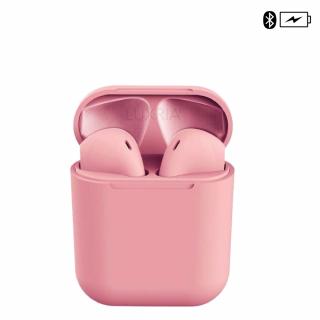 Luxria inPods 12 Matte - Bluetooth slúchadlá s nabíjacím púzdrom (8 farieb) Farba: Ružová