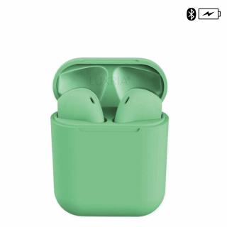 Luxria inPods 12 Matte - Bluetooth slúchadlá s nabíjacím púzdrom (8 farieb) Farba: Zelená