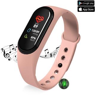 Luxria MusicWatch M5 - Ružový inteligentý náramok s reproduktorom