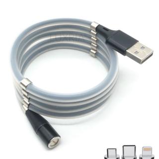 Luxria Practical Magnetic Cable - Led Magnetický kábel s troma konektormi Farba: Čierna