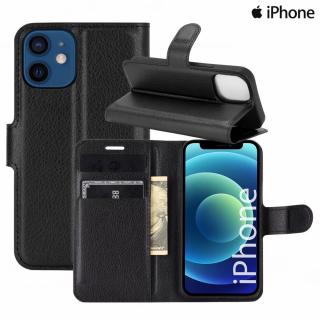 Luxria Wallet Book iPhone - Otváracie púzdro s priehradkami Čierne Iphone: 11 Pro Max