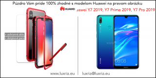 Magnetické púzdro Roybens Magnetic pre Huawei - Červené  + darček ochranné sklo a dotykové pero pre Huawei: Huawei Y7 2019,  Y7 Prime 2019, Y7 Pro…