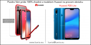 Magnetické púzdro Roybens Magnetic pre Huawei - Červené  + darček ochranné sklo a dotykové pero pre Huawei: P20 lite