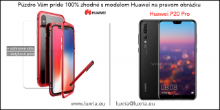 Magnetické púzdro Roybens Magnetic pre Huawei - Červené  + darček ochranné sklo a dotykové pero pre Huawei: P20 Pro