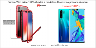 Magnetické púzdro Roybens Magnetic pre Huawei - Červené  + darček ochranné sklo a dotykové pero pre Huawei: P30 Pro