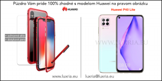 Magnetické púzdro Roybens Magnetic pre Huawei - Červené  + darček ochranné sklo a dotykové pero pre Huawei: P40 Lite